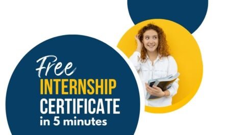 free internship certificate in 5 minutes